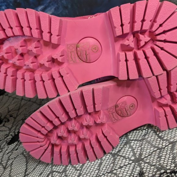 Dolls Kill Fuchsia River Sake Long Boots - Deadstock - Picture 7 of 7